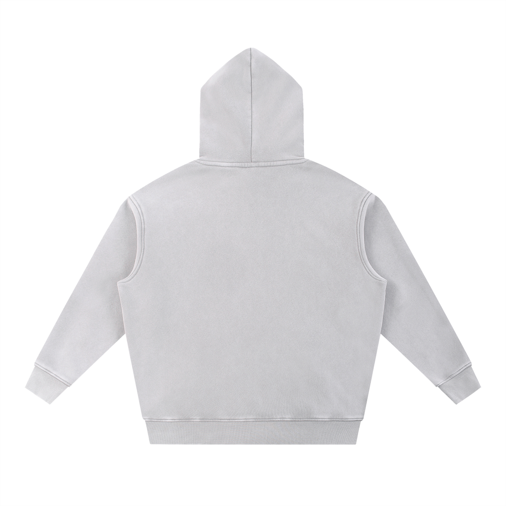 Grey Snow Washed Oversize Hoodie