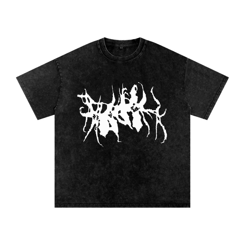 Black Snow Washed Oversized Cotton T-Shirt