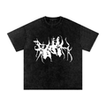 Black Snow Washed Oversized Cotton T-Shirt