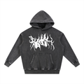 Black Snow Washed Oversize Hoodie