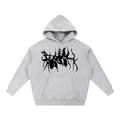 Grey Snow Washed Oversize Hoodie