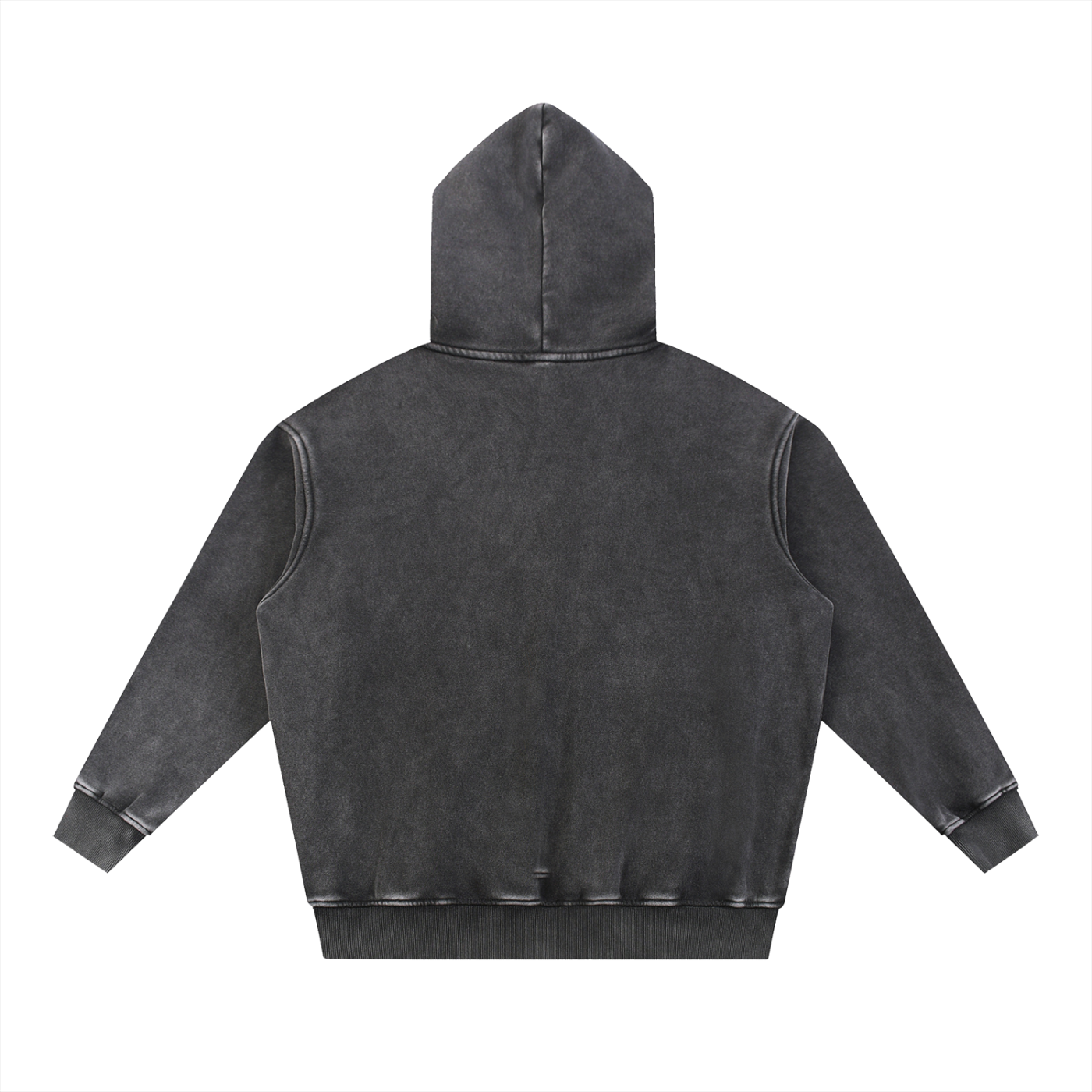 Black Snow Washed Oversize Hoodie