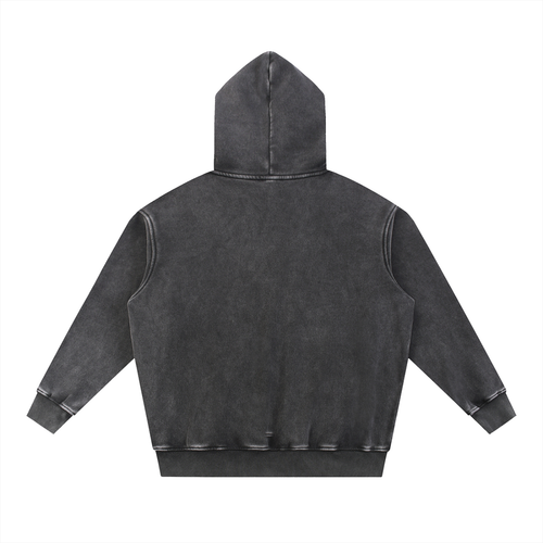 Black Snow Washed Oversize Hoodie