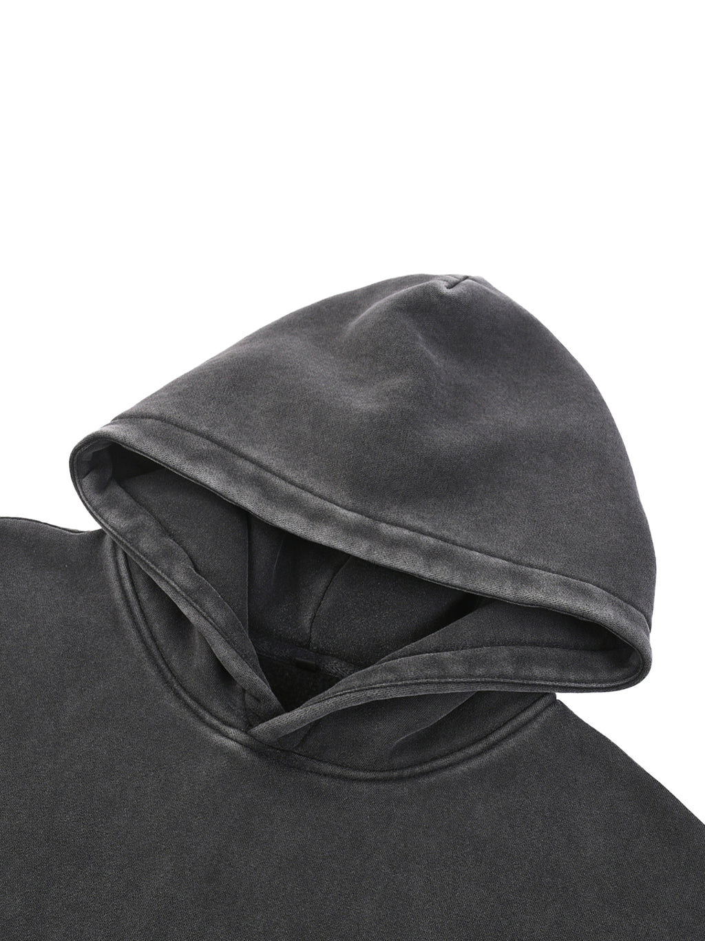 Black Snow Washed Oversize Hoodie