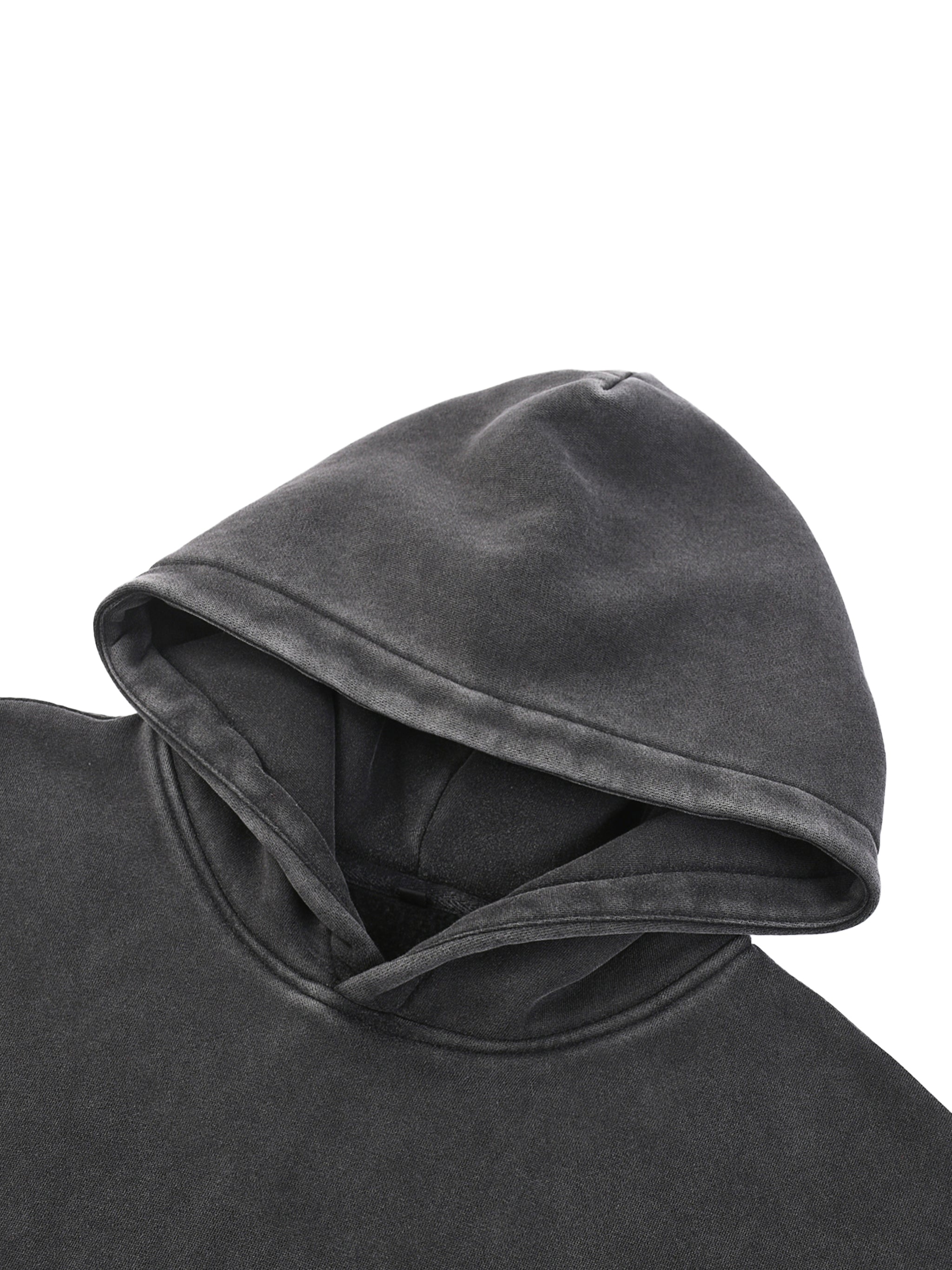 Black Snow Washed Oversize Hoodie