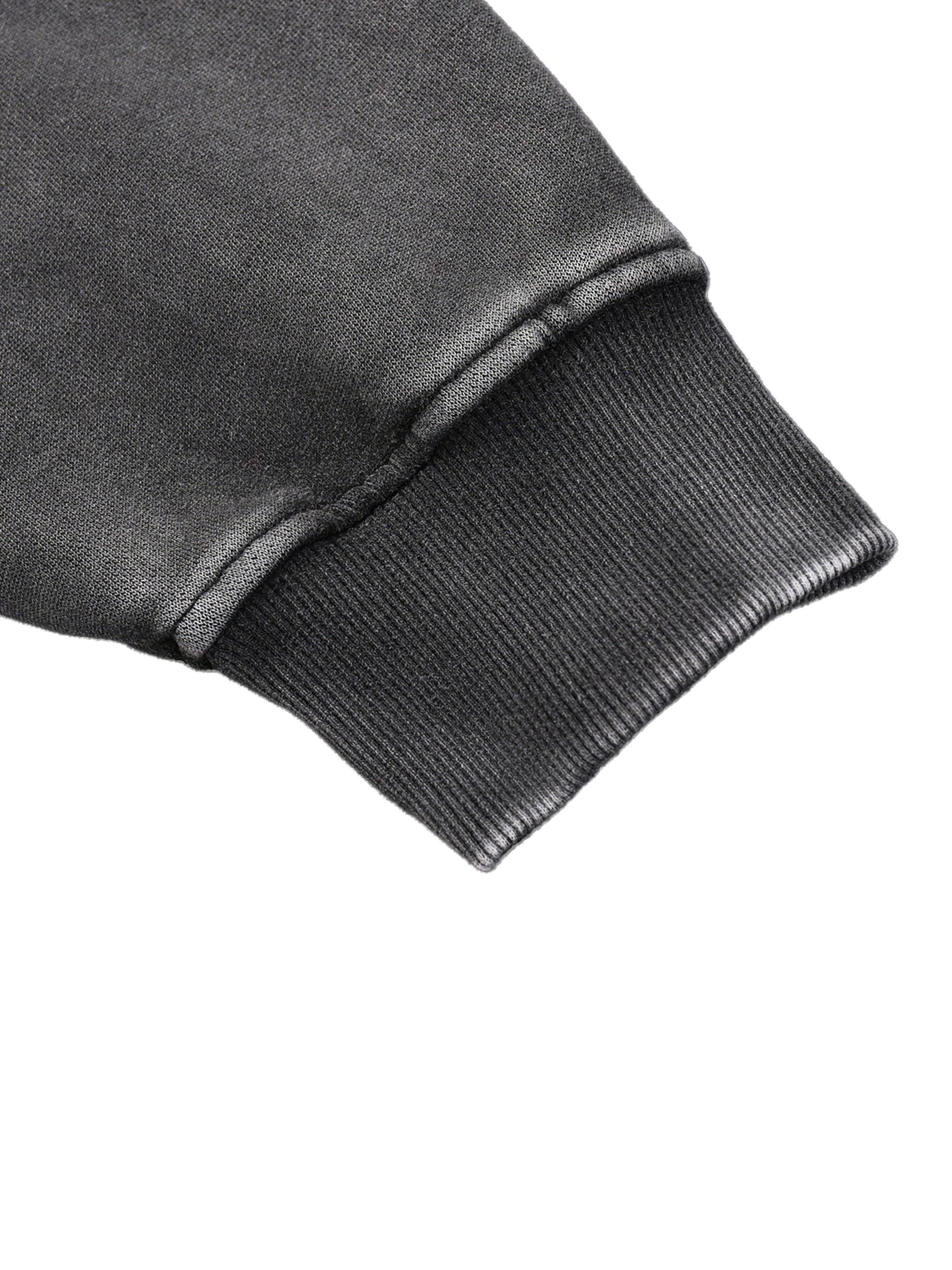 Black Snow Washed Oversize Hoodie
